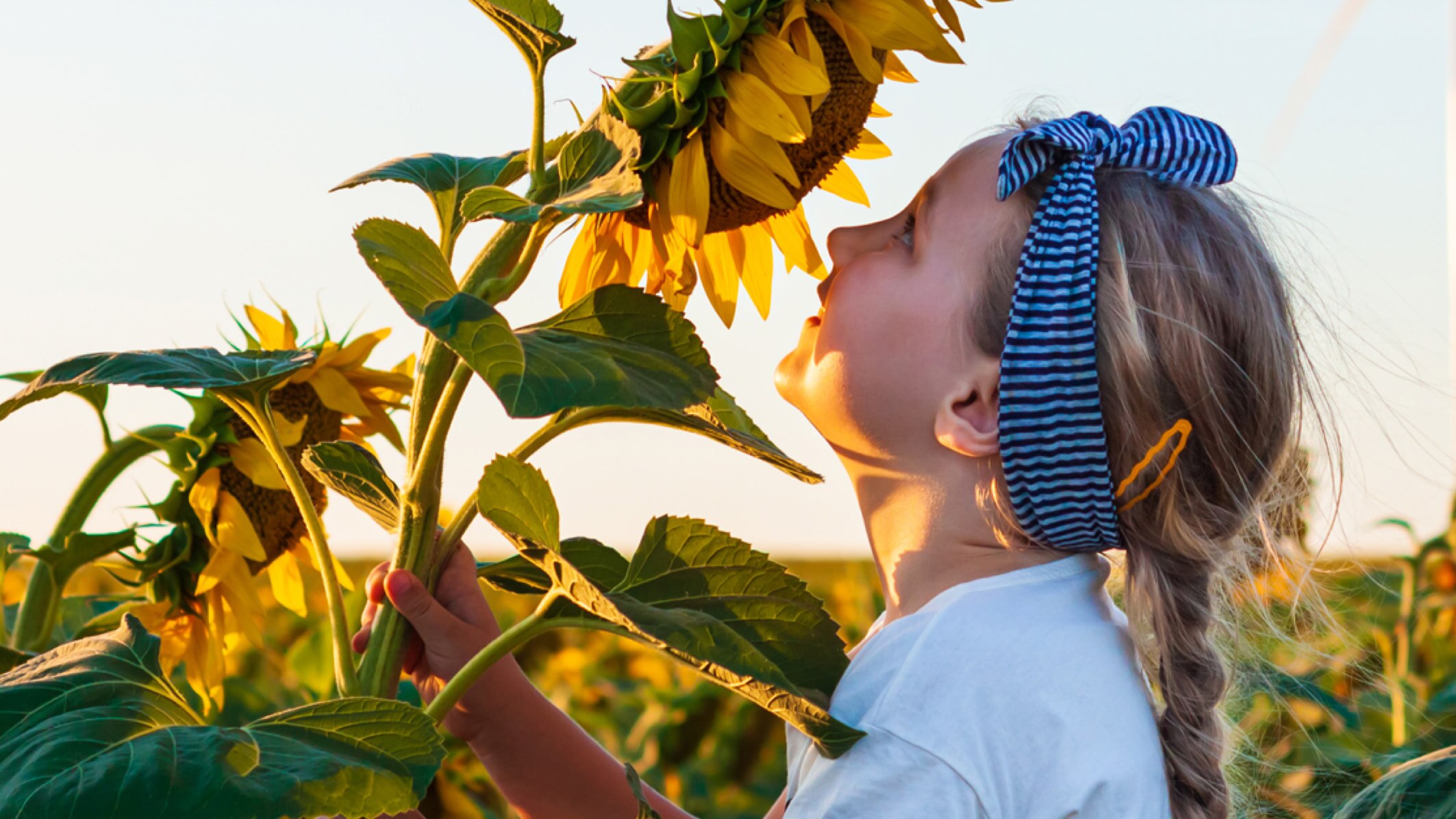 Kind mit Sonnenblume