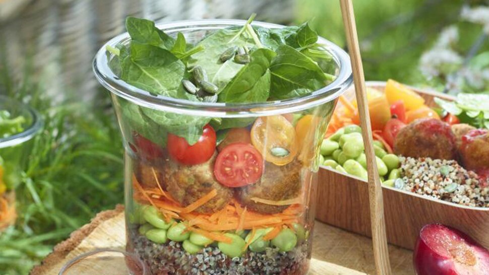 Salat im Glas