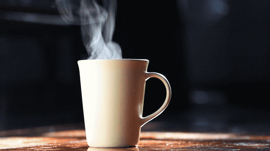 kaffeetasse mit dampf bild