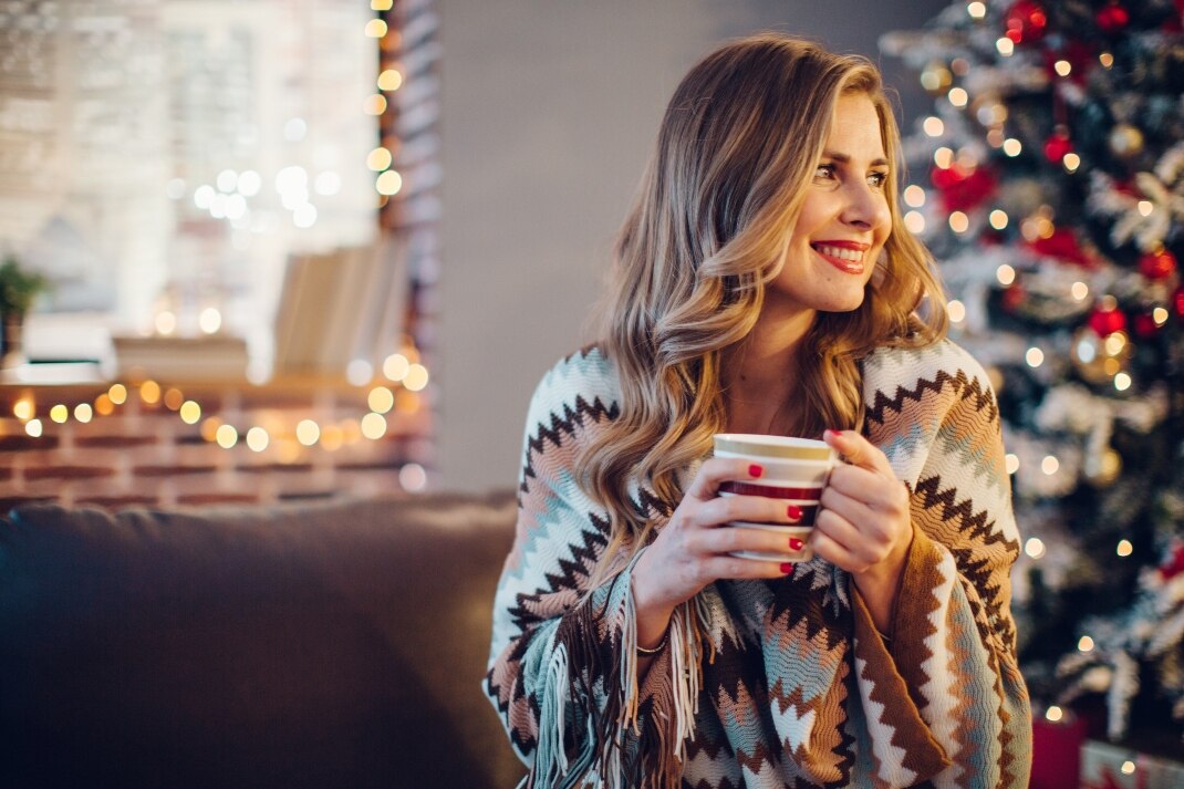 woman with coffee cup