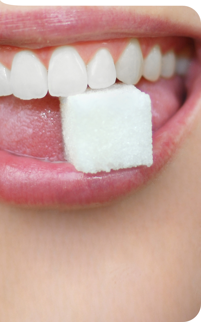 Mund mit Zucker
