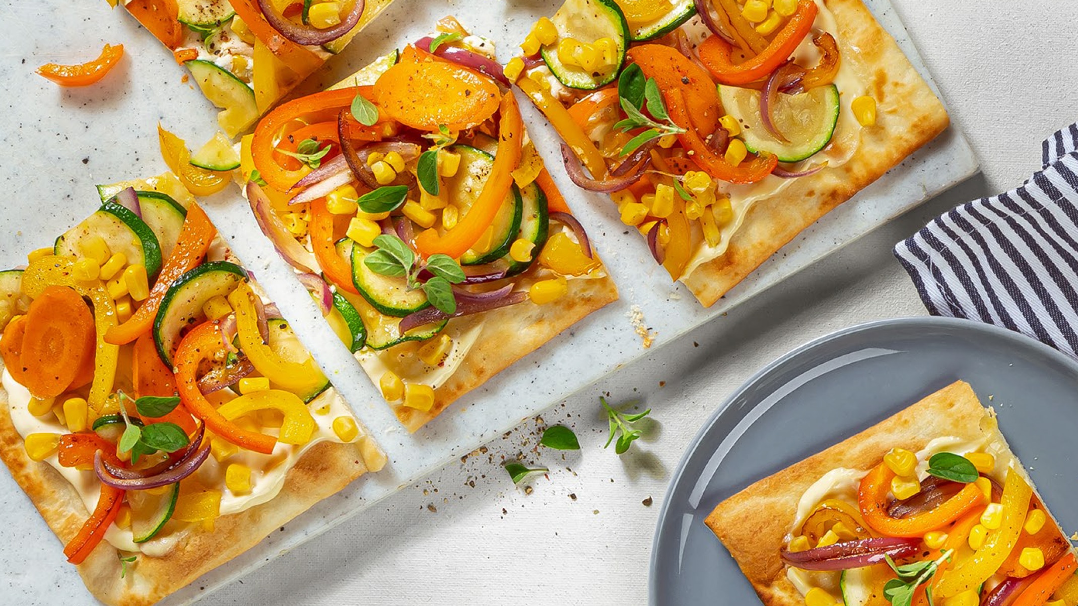 Gemüseflammkuchen