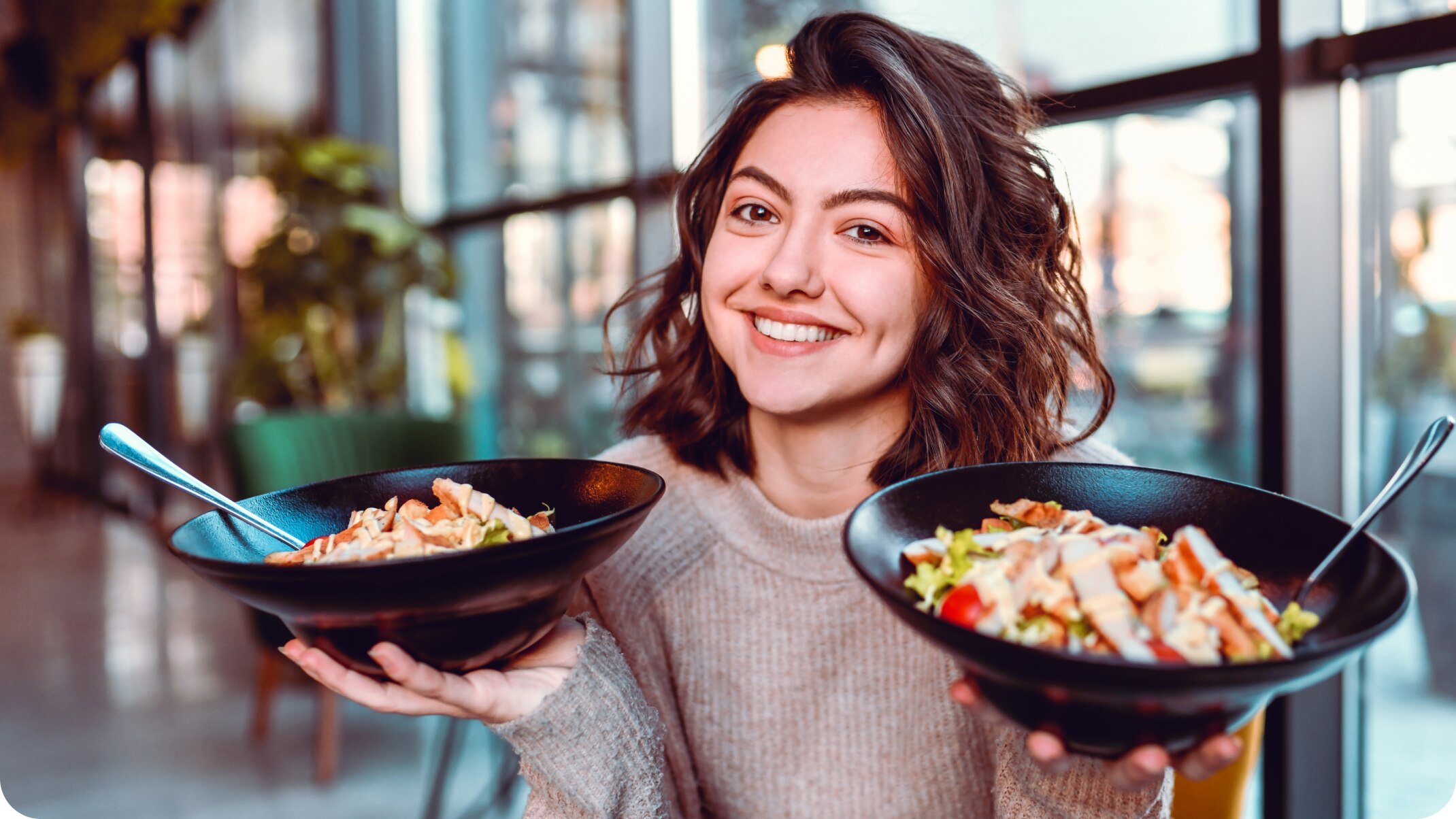 Gut_fuer_den_Planeten.jpg Frau mit gesundem Essen in der Hand