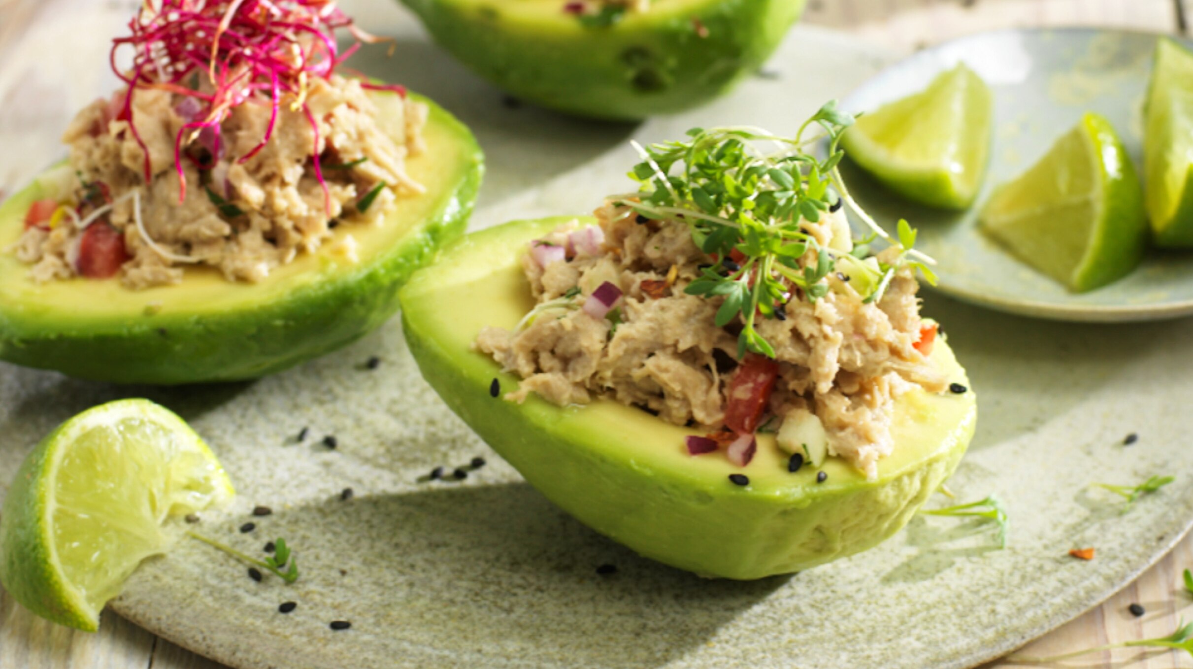 Plat végétalien à l'avocat