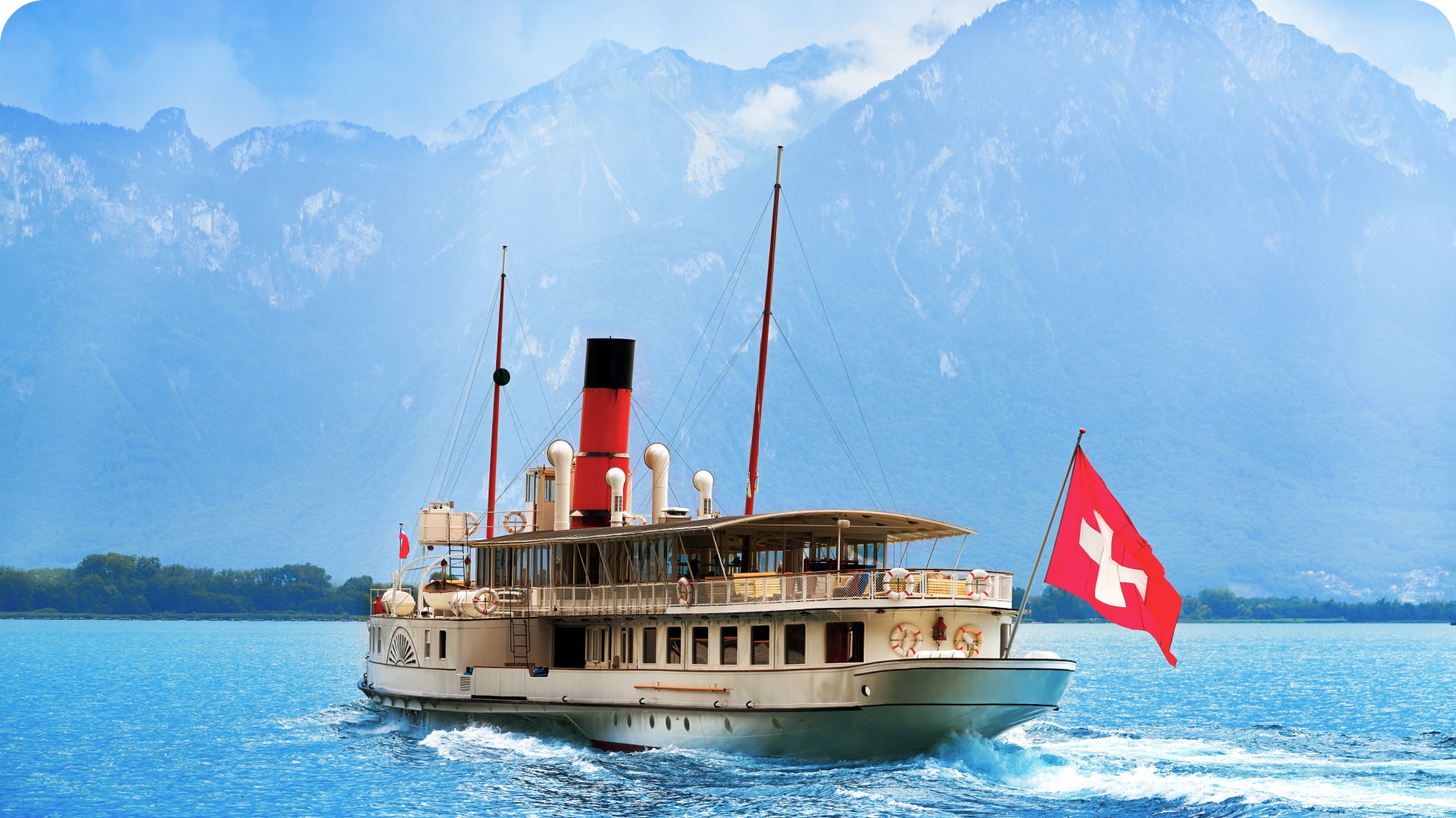 Boot im Wasser in der Schweiz