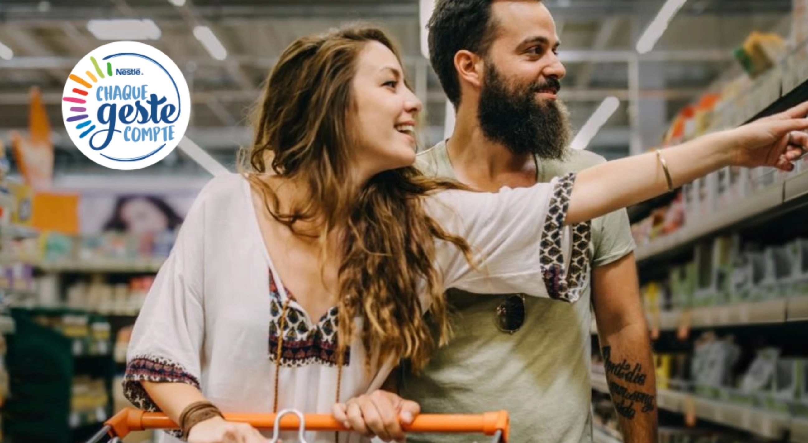 Couple au supermarché