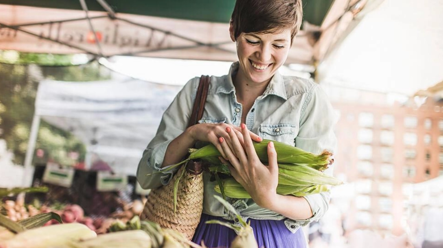 Femme sur le marché