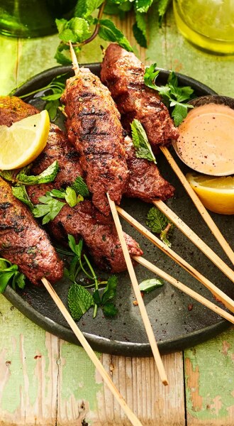 Vegane marokkanische Kofta-Spiesse