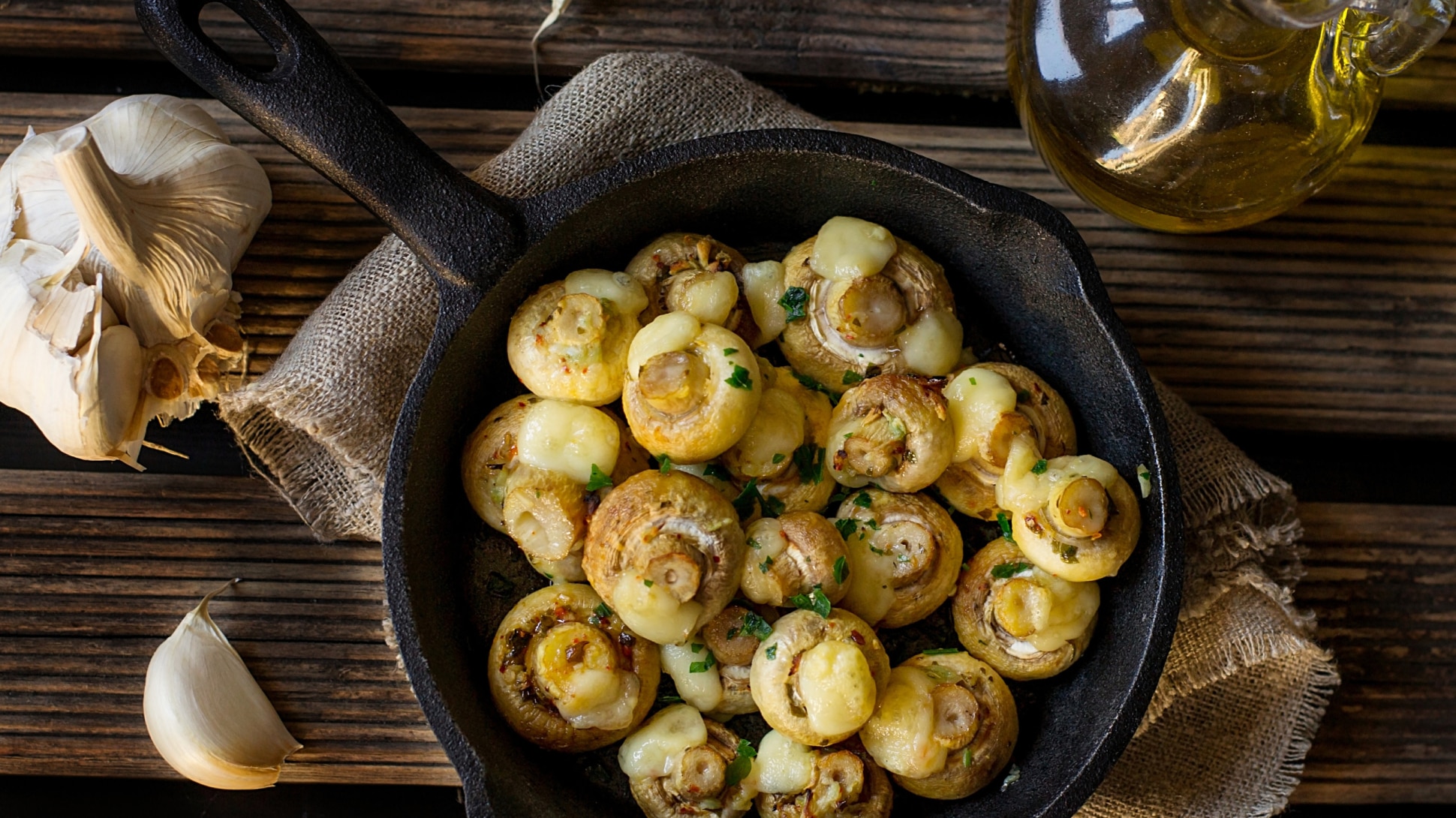 cheesy champignons