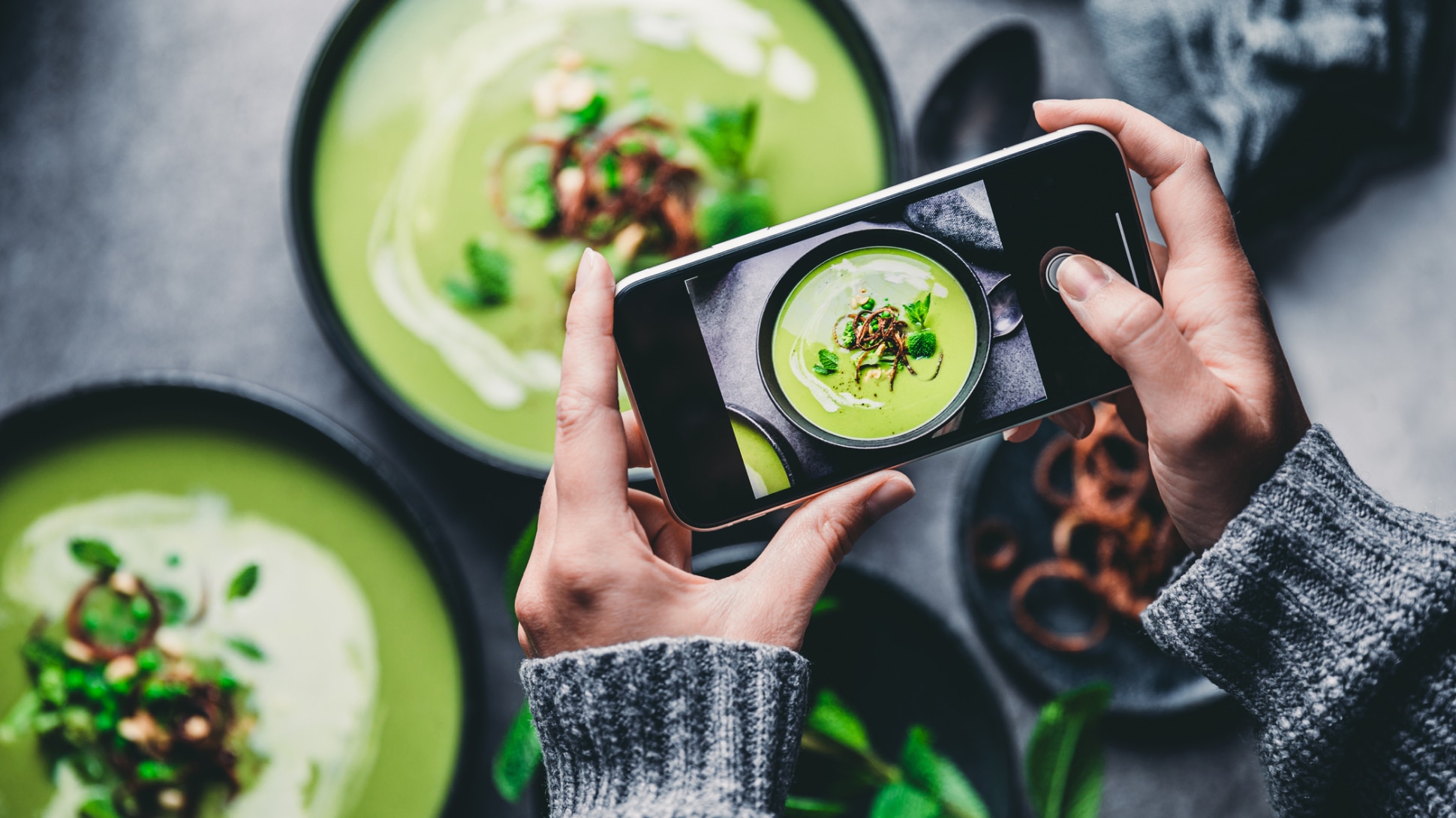 Photo culinaire avec téléphone