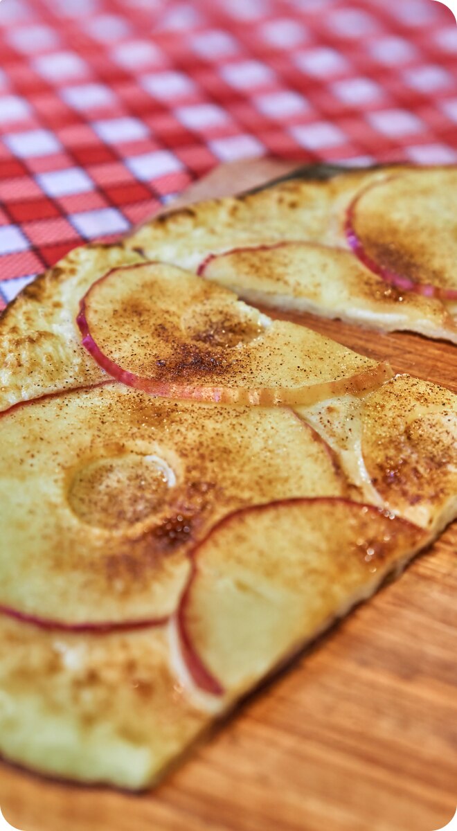 Tarte flambée aux pommes