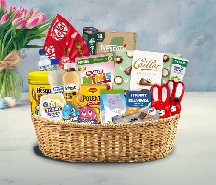 Nestlé Osterkorb voller köstlicher Überraschungen