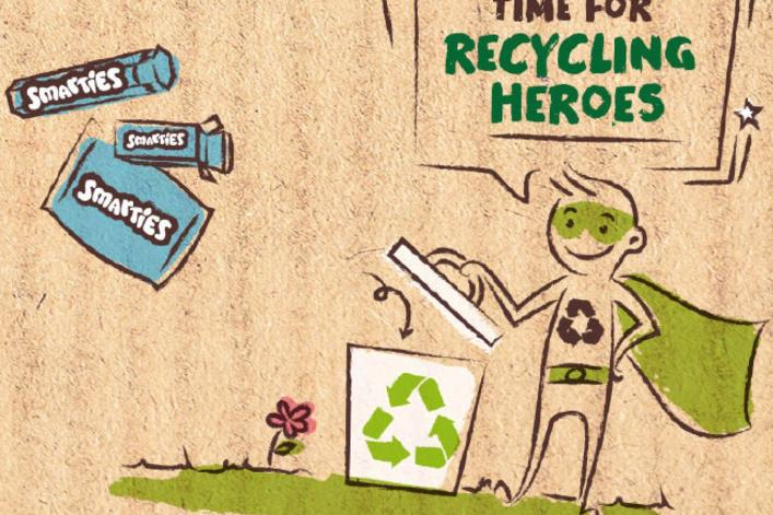 Emballage en papier recyclable de Smarties