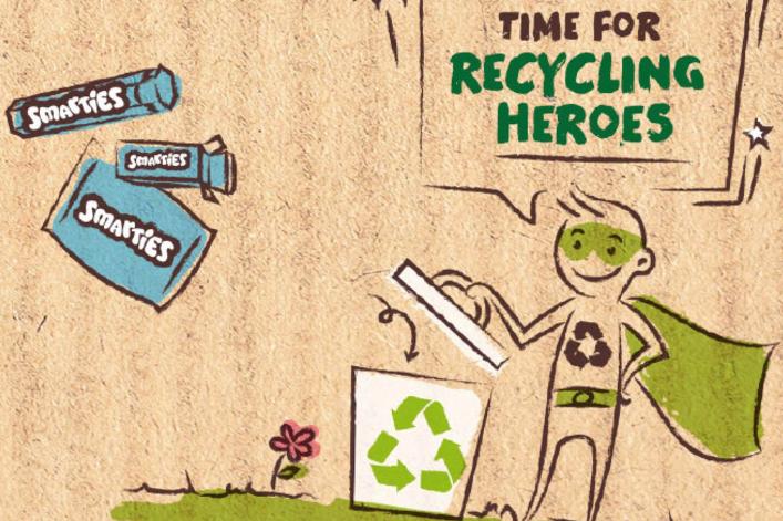 Emballage en papier recyclable de Smarties