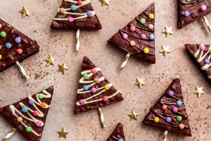 Weihnachtsbaum-Brownies Weihnachtsbaum-Brownies