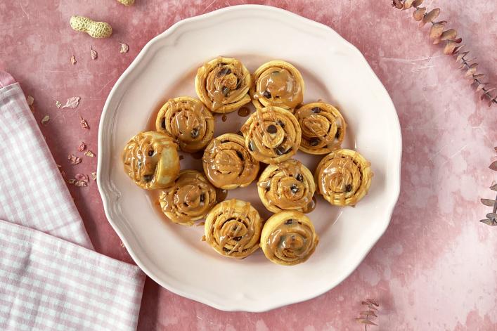 Girelle al cioccolato e burro di arachidi