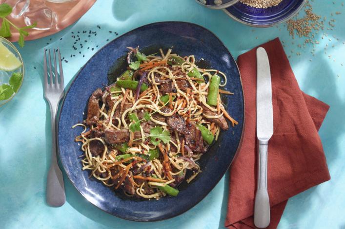 Lanières de boeuf sautées à la sauce tahini Lanières de boeuf sautées à la sauce tahini