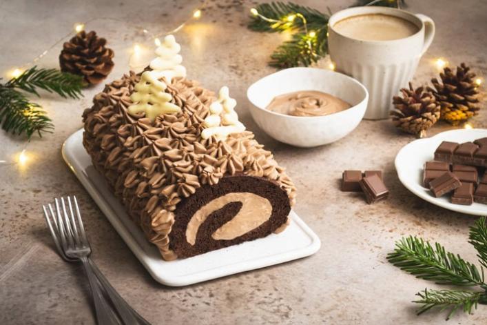 Bûche de Noël aux 3 chocolats