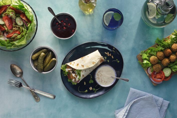 Falafel Wrap Topshot