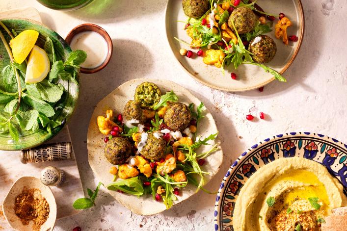 Arabic salad in wrap