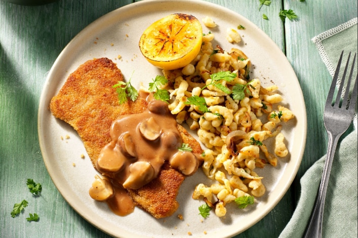 Garden Gourmet Schnitzel mit spätzli