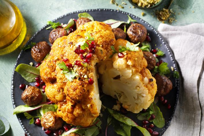 Chou-fleur rôti aux falafels