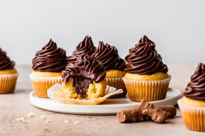 Cupcakes au cœur fondant de branches Cailler