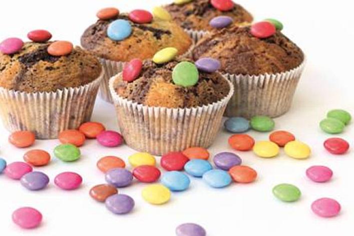 Muffins marbrés aux smarties