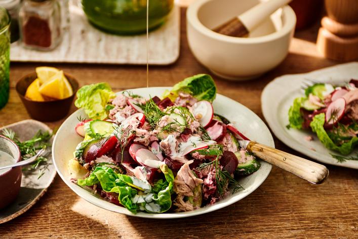 Salade de vuna au barbecue Salade de vuna au barbecue