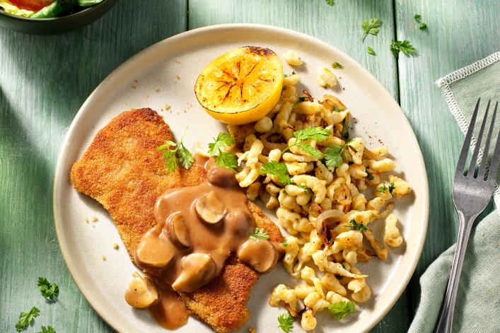 Jäger Sensational Schnitzel with spätzle