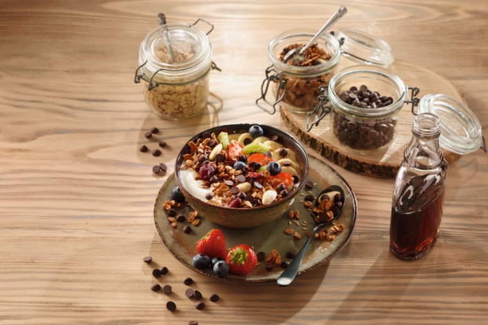 Granola aux fruits et pépites de chocolat