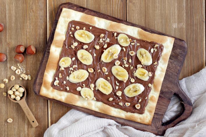 PIZZA AU CHOCOLAT ET À LA BANANE Horizontale Basse