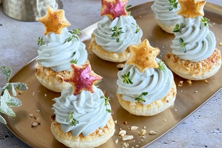 Arbres à pâte feuilletée et fromage bleu 4-5 Arbres à pâte feuilletée et fromage bleu 4-5