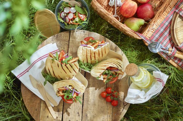 Pain pita avec Schnitzel végétariens