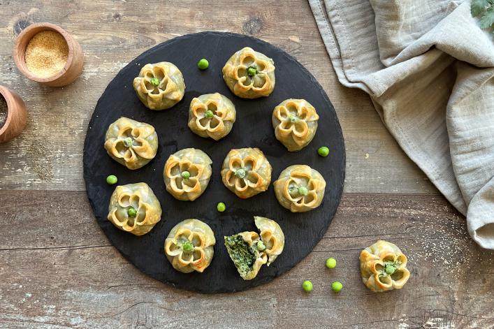 Fleurs doubles en gaufrette PRINCIPALES HORIZONTALES