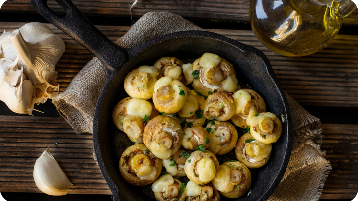 cheesy champignons