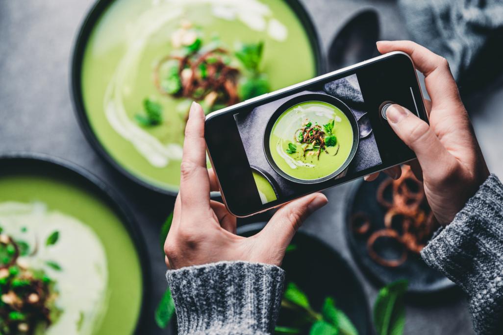Photo culinaire avec téléphone 