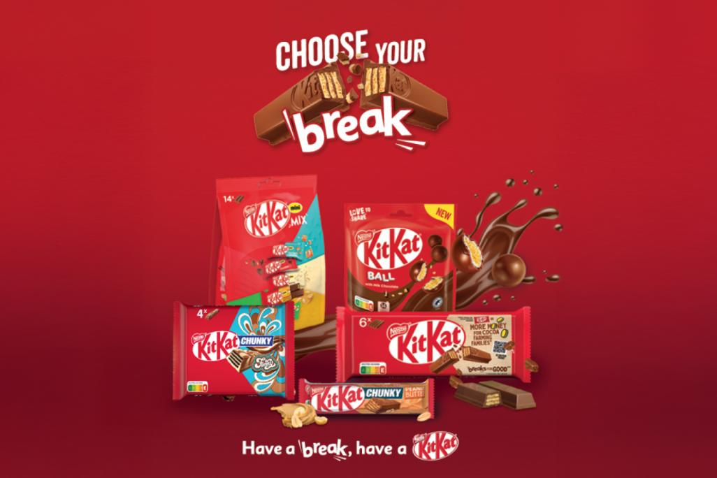 Sortiment verschiedener KitKat Produkt