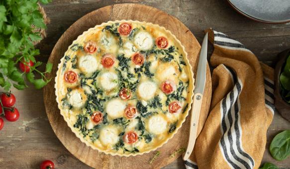 Quiche aux épinards et au fromage de chèvre de Leisi