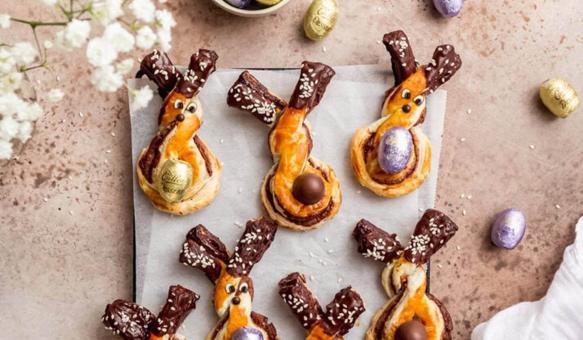 Lapins feuilletés au chocolat au lait