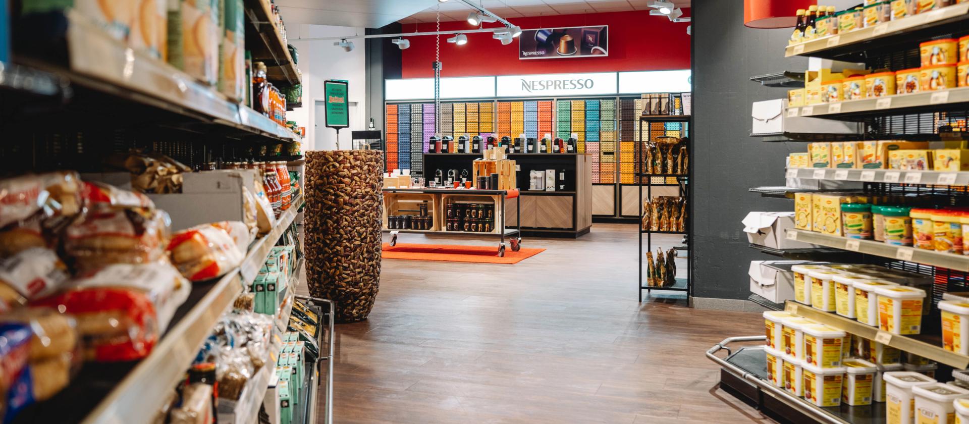 Les rayons du Nestlé Shop avec tous leurs produits.