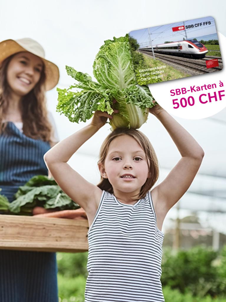 Kind hilft bei der Ernte