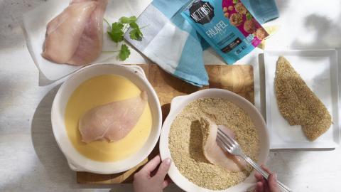 Falafelschnitzel Etappe 3