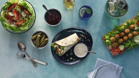 Falafel Wrap Topshot