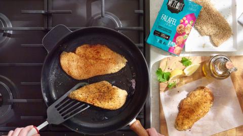 Falafelschnitzel Etappe 4