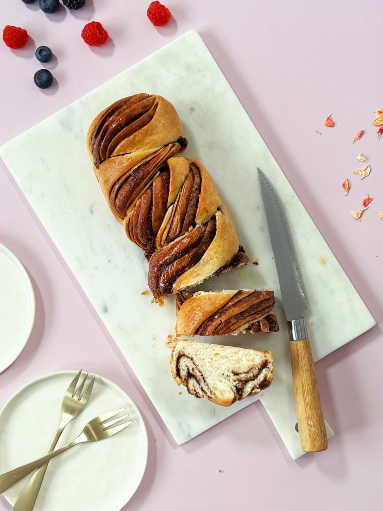 Treccia al cioccolato