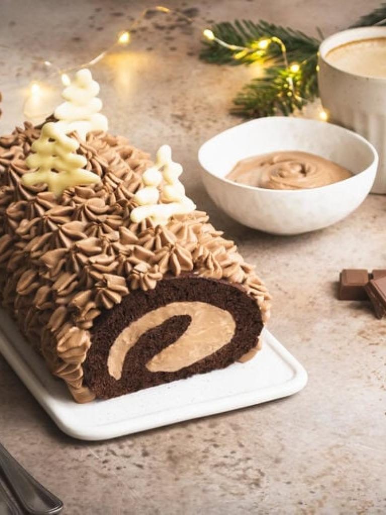 Bûche de Noël aux 3 chocolats