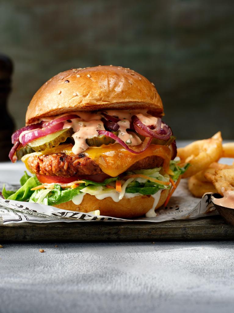 American Burger with the Sensational Flavored burger