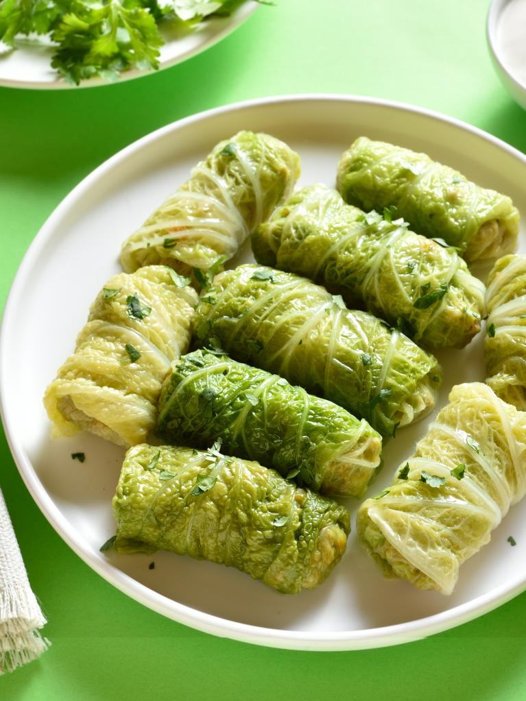 Gefüllte Kohlblätter mit Hackfleisch