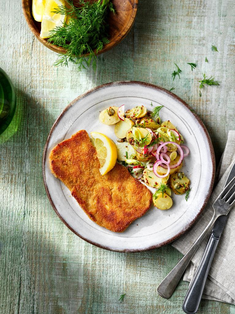 Sensational Schnitzel with kartoffel salad